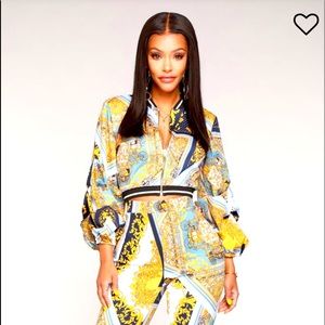 Multi Colored 2 piece outfit.